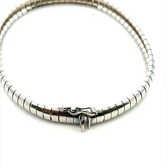 Estate Italian Sterling Silver 7 ½" Bracelet w/ Safety Bar! 8 - Picture 6 of 10